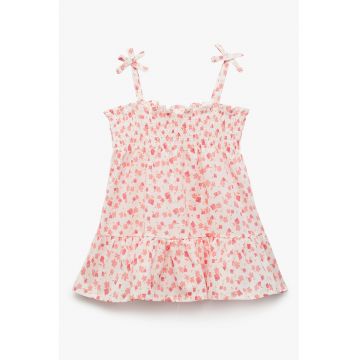 Rochie evazata cu model floral