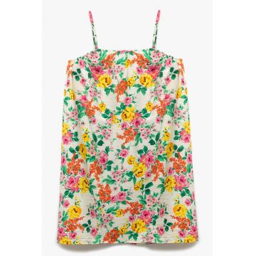 Rochie fara maneci cu model floral