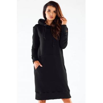 Rochie lejera de bumbac cu gluga