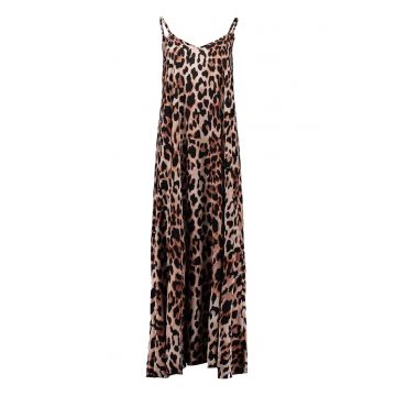 Rochie lunga cu animal print
