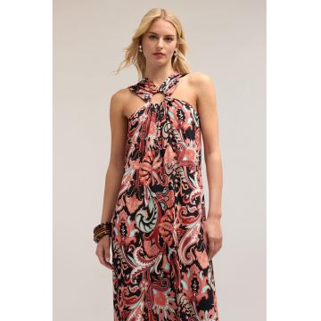 Rochie lunga cu design floral