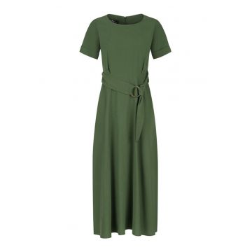 Rochie maxi din viscoza - cu o curea decorativa - 3XL