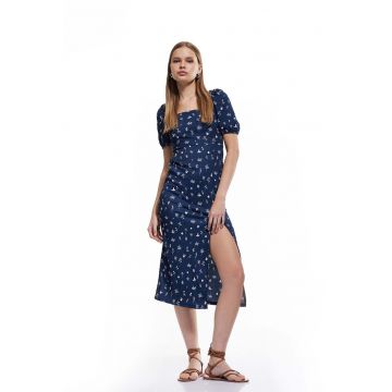 Rochie midi cu bretele incrucisate pe partea din spate