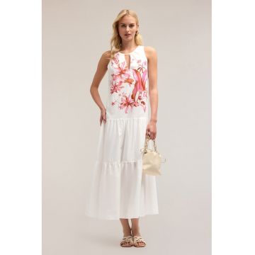 Rochie midi cu croiala in A