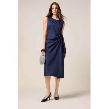 Rochie midi cu decolteu rotund