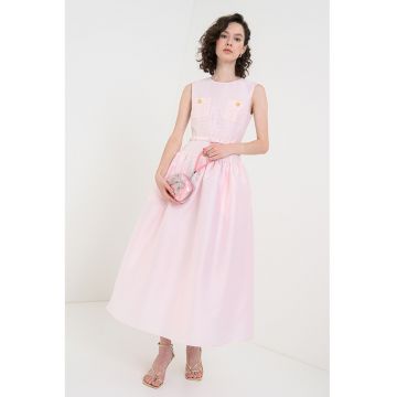 Rochie midi cu o curea in talie