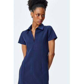 Rochie polo cu fenta cu fermoar