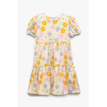 Rochie stratificata cu model floral