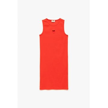 Rochie tricotata cu decolteu rotund