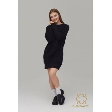 Rochie tunica cu maneca lunga din bumbac