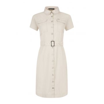 Rochie-camasa din bumbac - cu o curea decorativa