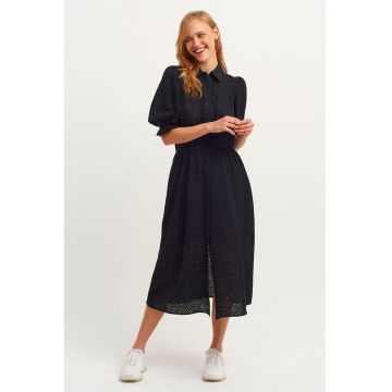Rochie-camasa midi cu croiala in A
