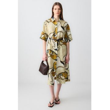 Rochie-camasa midi cu model