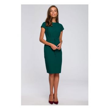 Rochie creion cu cusaturi - verde -
