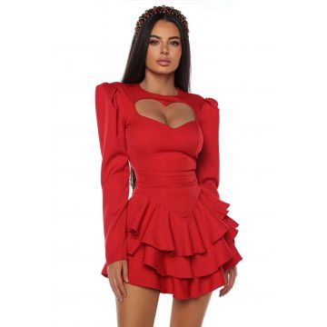 Rochie cu inima si volane