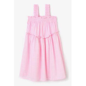 Rochie din bumbac cu termiantii cu volane