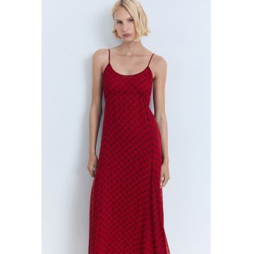 Rochie din sifon cu imprimeu floral