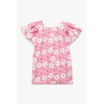 Rochie dreapta cu model floral