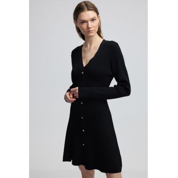 Rochie evazata din tricot fin