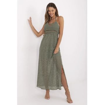 Rochie maxi cu decolteu halter