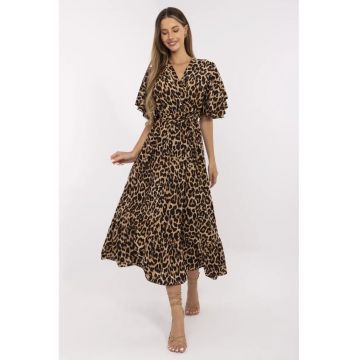 Rochie midi cu animal print -