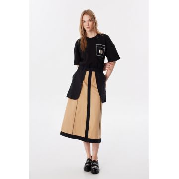 Rochie midi cu buzunare laterale