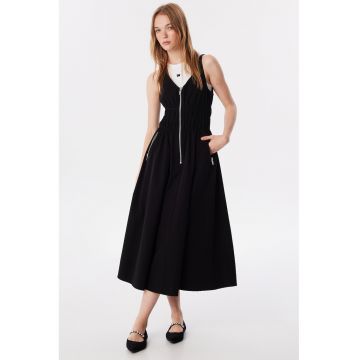 Rochie midi cu buzunare laterale