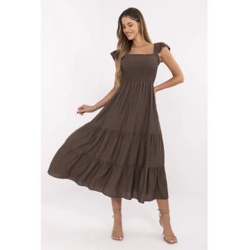 Rochie midi cu insertie elastica