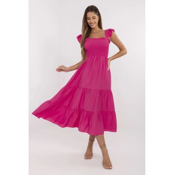 Rochie midi cu insertie elastica