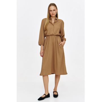 Rochie midi cu maneci lungi
