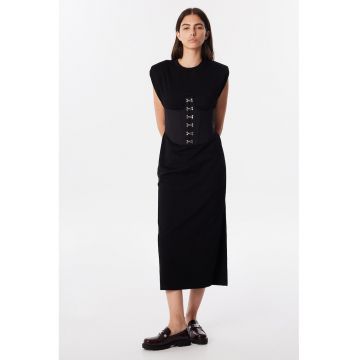 Rochie midi cu o curea in talie