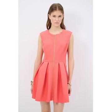 Rochie mini cu buzunare frontal - fara maneci