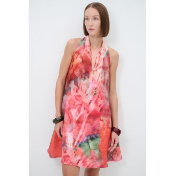 Rochie mini evazata din in