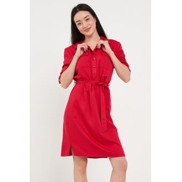 Rochie scurta cu buzunare pe piept