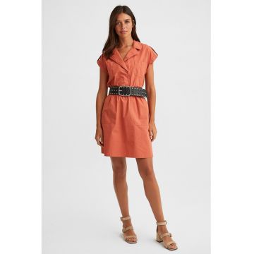 Rochie scurta cu revere decupate