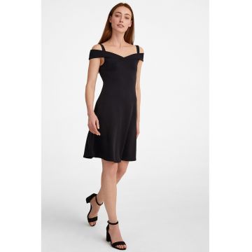 Rochie scurta fara maneci cu model uni