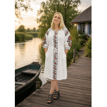 Rochie Traditionala cu broderie Dafina