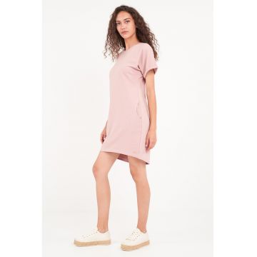 Rochie-tricou mini cu buzunare laterale