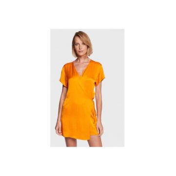Rochie dama -  302490257 - Acetat - Portocaliu