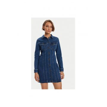 Rochie dama -  304285172 - Bumbac/Poliester - Albastru