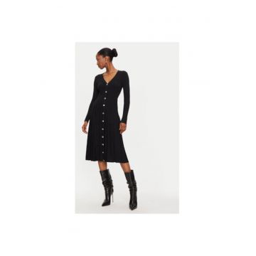 Rochie dama -  304482878 - Poliester/Poliester reciclat/Acril - S INTL - Negru