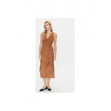 Rochie dama -  304892943 - Piele intoarsa - Maro