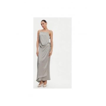Rochie dama -  304928253 - Acetat - Argintiu
