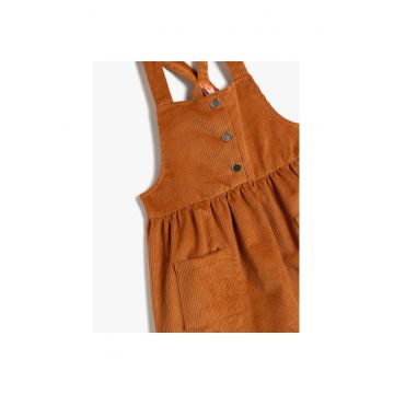 Rochie fara maneci cu nasturi decorativi