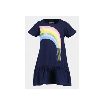 Rochie fete -  303571955 - Albastru inchis - Bumbac
