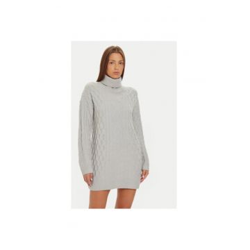 Rochie tricotata LKD-248SINBYA Gri Regular Fit - Acril