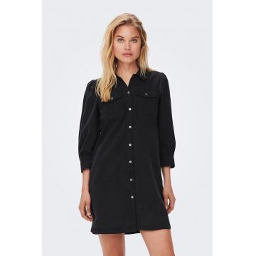 Rochie-camasa mini din denim
