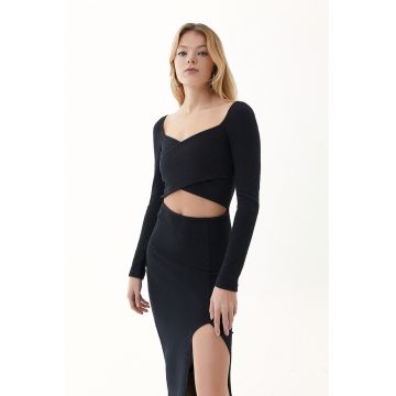 Rochie cambrata cu decupaj frontal Jackbelcut