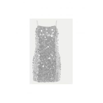 Rochie dama -  15332687 - Sintetic - L - Argintiu