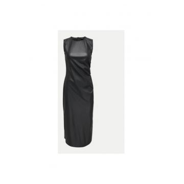 Rochie dama -  304648335 - Piele ecologica - Negru